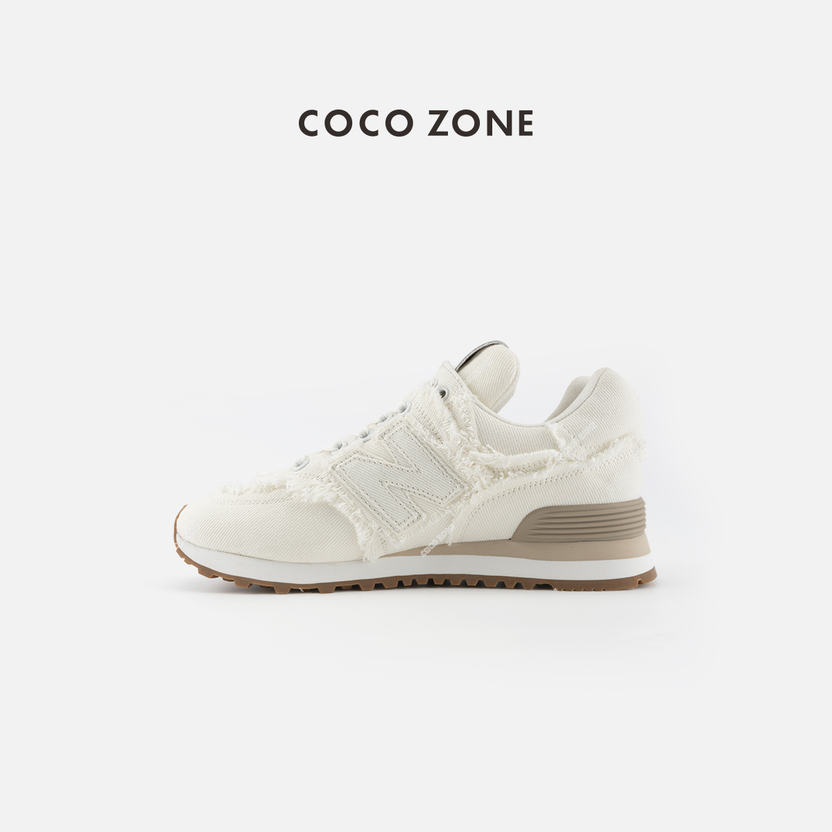 COCO ZONE 刘一一 设计感须边字母休闲鞋百搭通勤女鞋CC2C1294