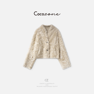 COCO ZONE 刘一一“流光湖羊”100小湖羊皮复古皮草 CD2A1650