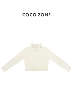 COCO ZONE 刘一一“月光曲”秋冬女士堆堆领显瘦针织衫CC1D2899