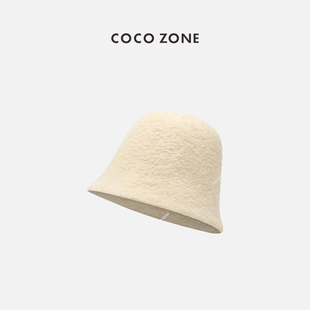 帽 COCO 冬季 高级感显脸水桶帽纯色潮牌女装 23C19631 ZONE
