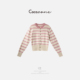 条纹圆领毛织上衣 COCO CD2A1527 100绵羊毛 经典 ZONE 刘一一