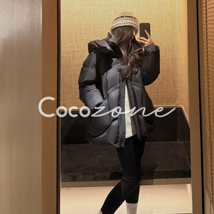 ZONE 90白鸭绒连帽拼接鸭绒服 刘 奥利奥 CD2A3165 一一 COCO