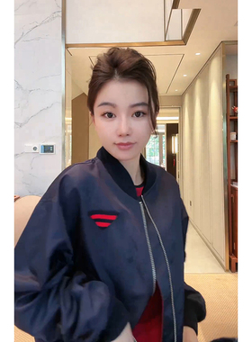 COCOZONE刘11蒙马特25春季新款设计感立领棒球服短外套CD1A0224