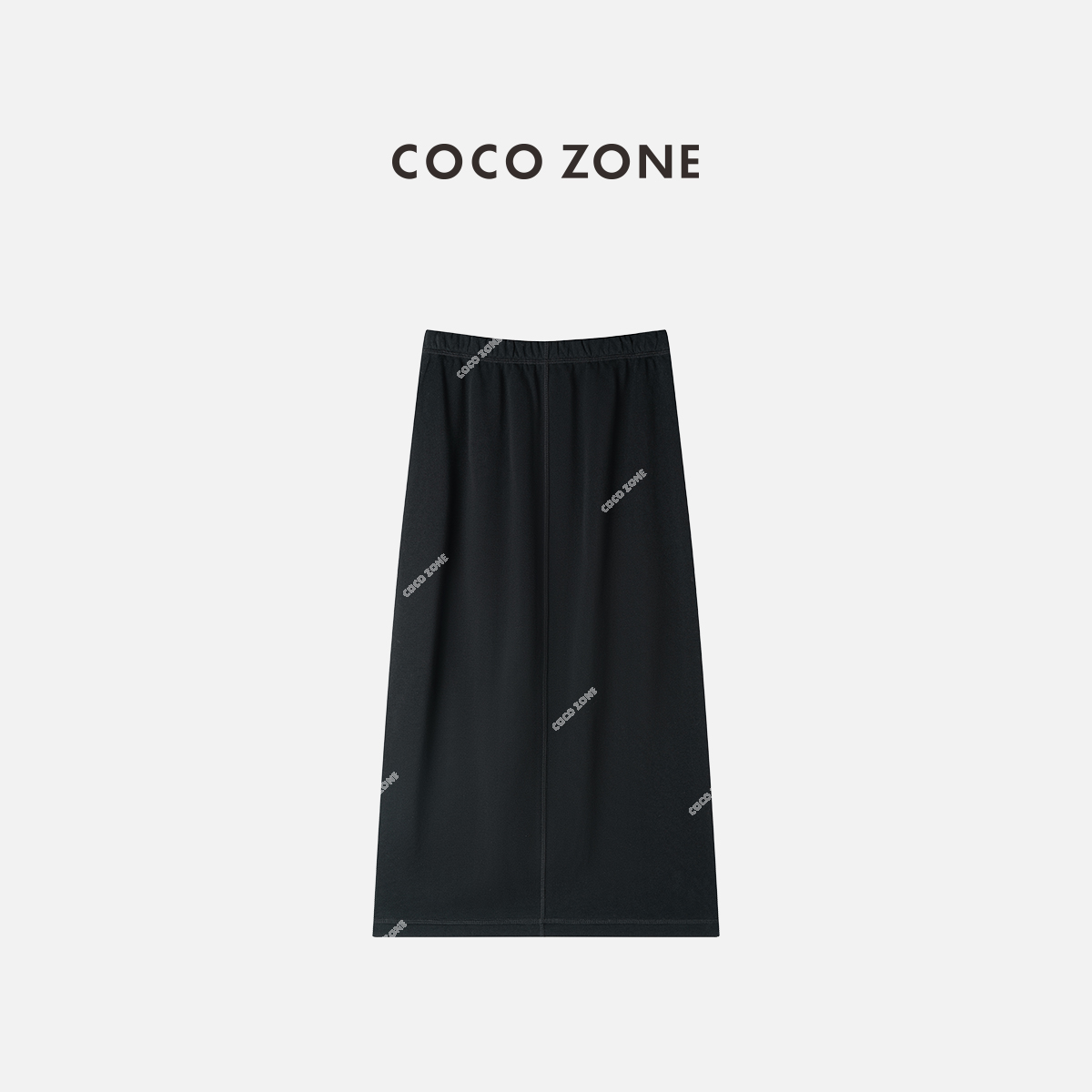 COCO ZONE 刘一一伦敦街绵羊毛混纺高级松紧腰显瘦半身裙CC1D2341