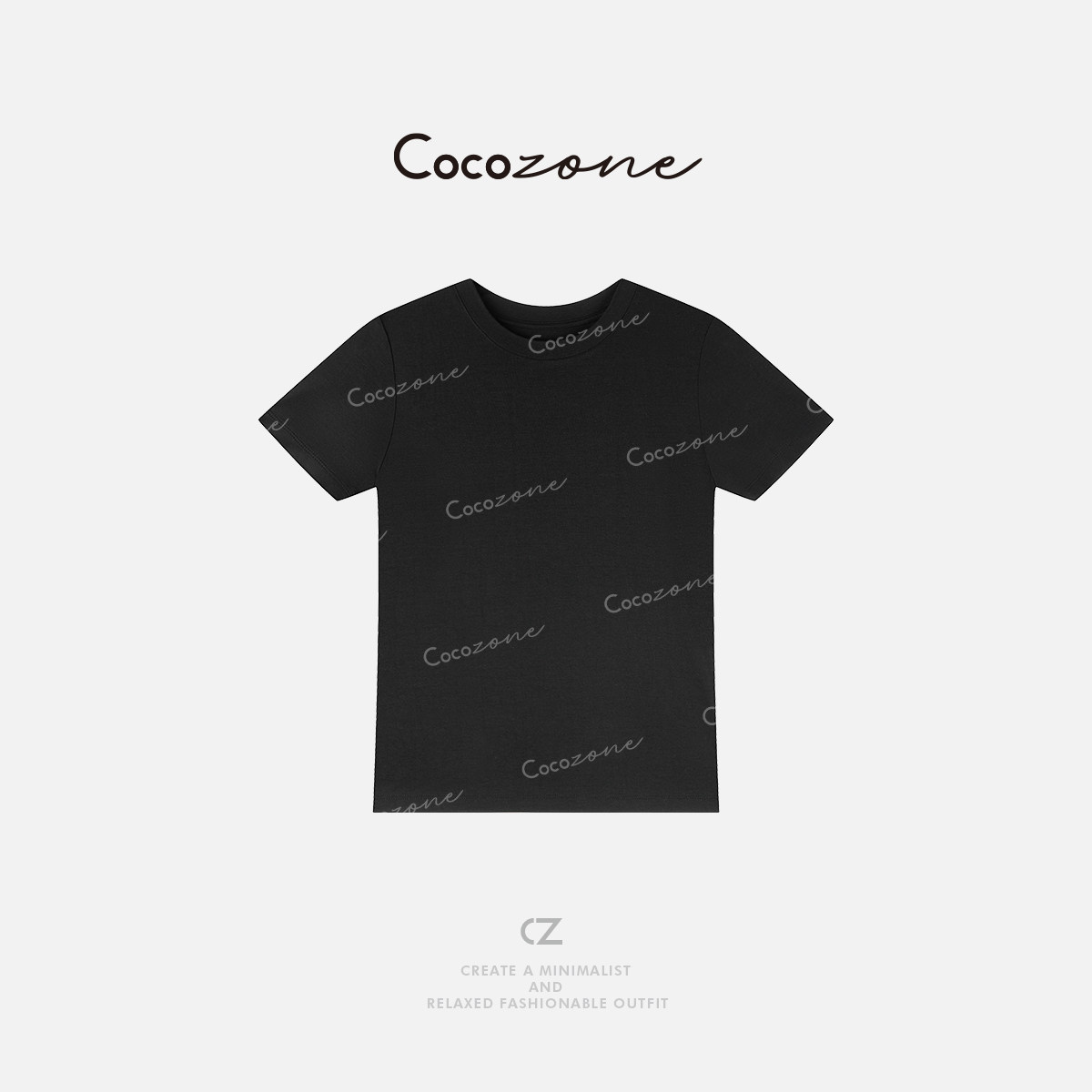COCO ZONE 刘一一“布丁T”亲肤舒适日常简约圆领T恤CD1A0075