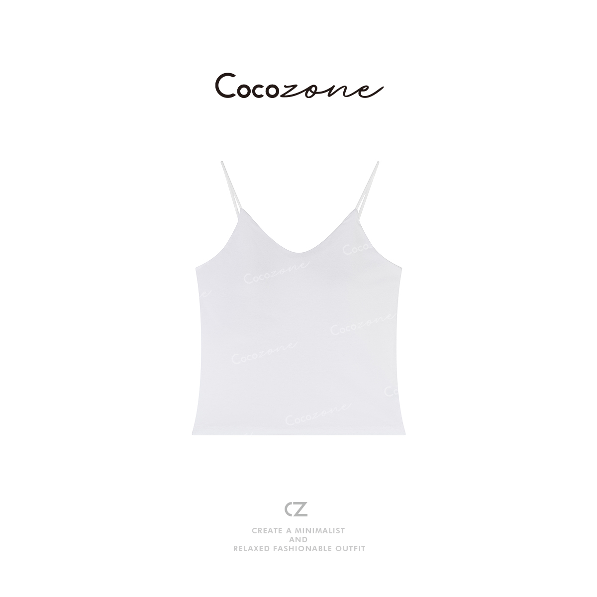 COCO ZONE 刘一一 【莱赛尔混纺】亲肤纯色精致感吊带 CD2A1507