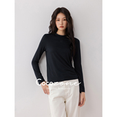 ZONE 刘一一2026早春每日t莱赛尔绵羊毛春季 简约长袖 COCO T恤衫 女