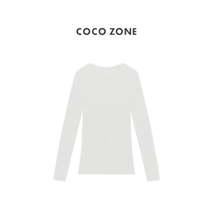 ZONE 针织衫 刘一一 100绵羊毛圆领长袖 上衣CC2C1269 云端 COCO