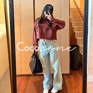 COCO ZONE 刘11 100棉设计感字母圆领长袖卫衣 CC1C1990