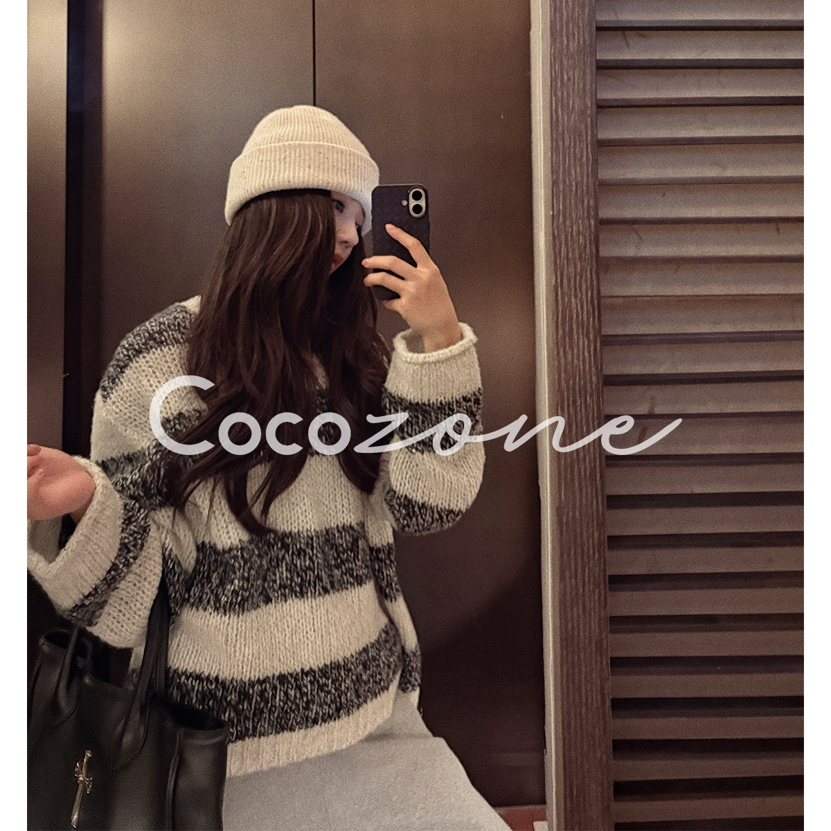 COCO ZONE 刘 一一 “拼条”绵羊毛混纺毛织上衣 CD2A3040