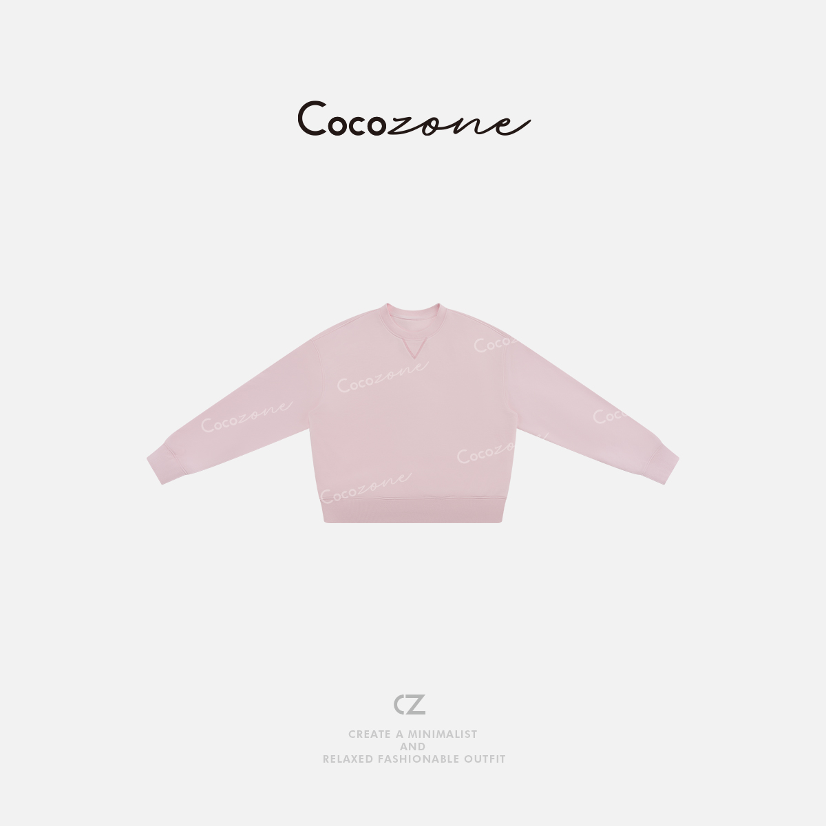 COCO ZONE 刘11“粉嘟嘟”100棉纯色休闲套头长袖卫衣ACD2A0054