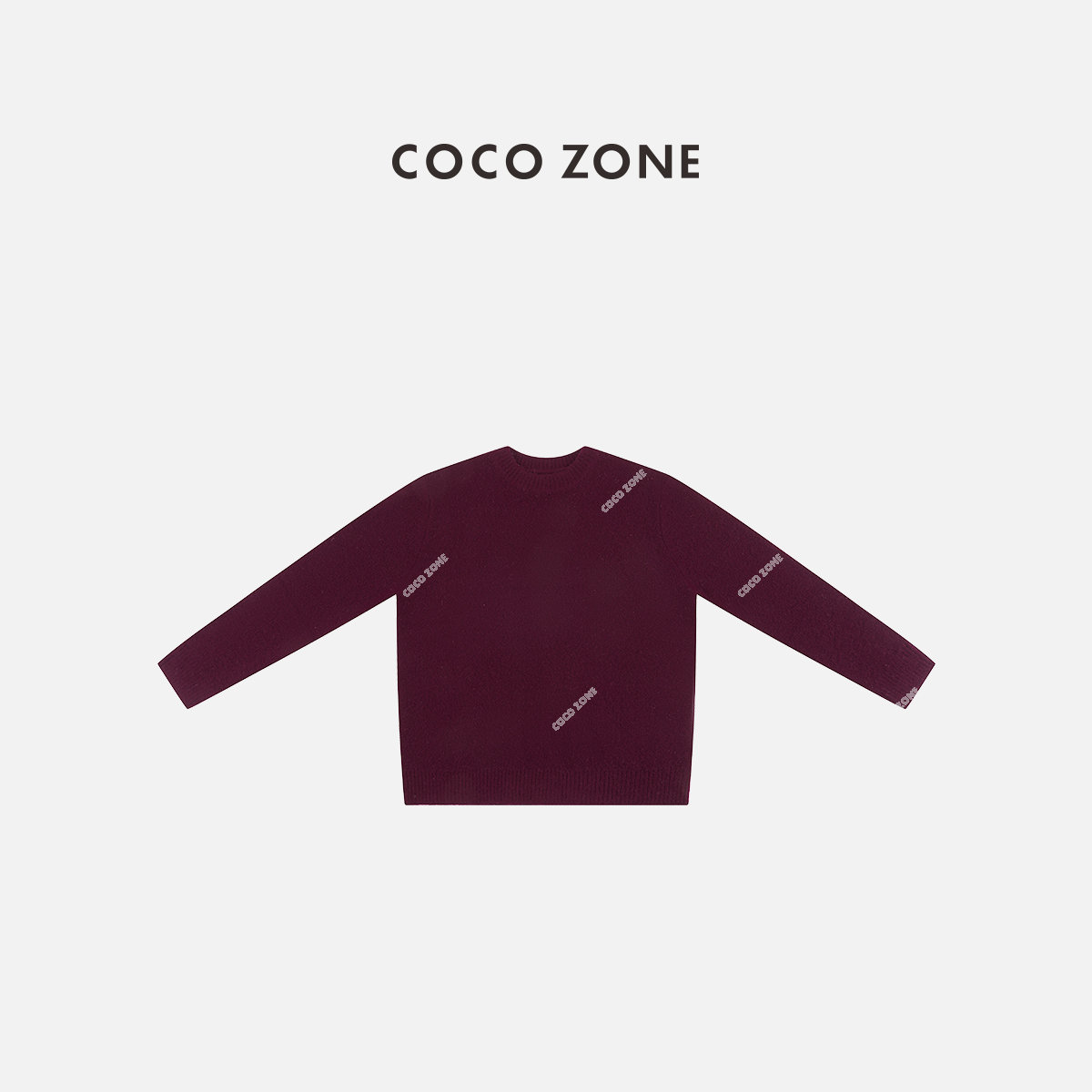 COCOZONE刘一一2025早秋新款简约休闲圆领套头针织衫上衣CC1D2889