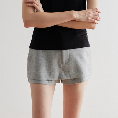 COCO ZONE 刘11 夏季新款纯色短款裤裙百搭休闲半身裙CC1B0666