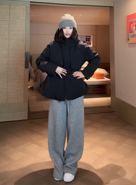 COCO ZONE 刘一一 “小蛮腰”90鹅绒连帽多口袋鹅绒服 CD2A2891