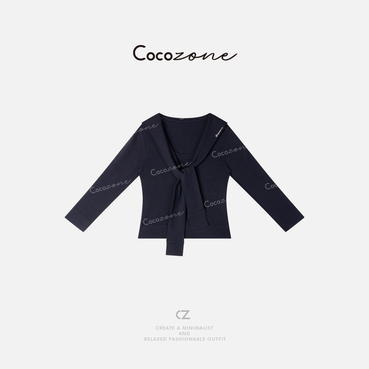 COCO ZONE 刘112025春墨尔本大学100绵羊毛披肩针织衫ACD1A0027