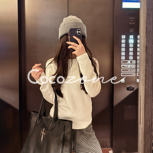 一一 刘 耐穿打底 莱赛尔兔毛混纺长袖 CD2A2994 COCO T恤 ZONE