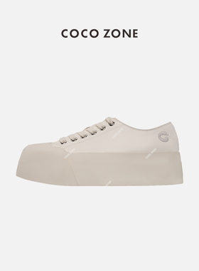 COCO ZONE2024新款厚底增高百搭帆布鞋休闲鞋24C60027