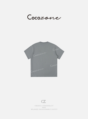 COCO ZONE 刘一一 2025新款简约时尚休闲圆领短袖T恤CD2A0565