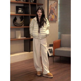 抽绳弯刀阔腿糯米裤 刘11 CD2A2614 ZONE COCO