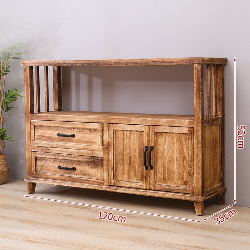 复古斗柜餐边柜美式玄关客厅柜简约储物柜收纳柜新中式酒柜茶室柜