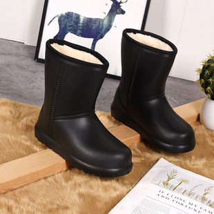 EVA泡沫轻便一体鞋 加绒雨鞋 男士 雨靴防水棉鞋 保暖防滑加厚冬季