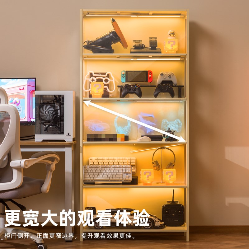 手办展示柜电竞房置物展示架亚克力模型玩具收纳储物柜陈列柜书架