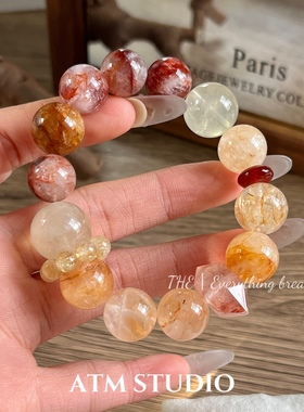 好运锦鲤胶花|本命年红玛瑙手链