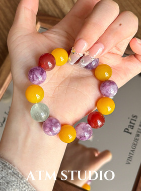 小众甜美天然水晶多宝手链