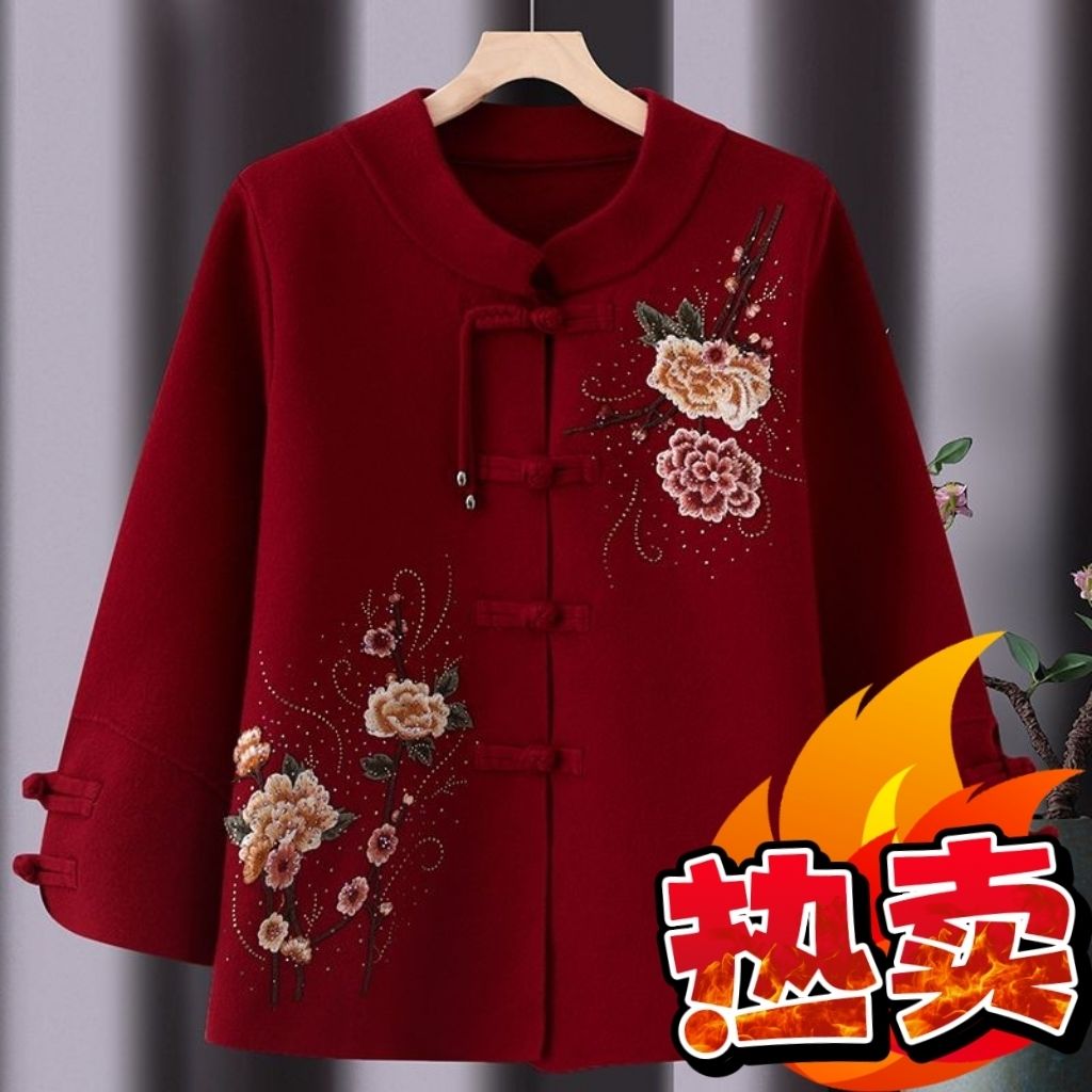喜庆奶奶装新中式开衫外