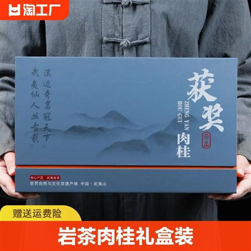 武夷山肉桂乌龙茶大红袍礼盒装泡袋茶礼送礼母树花香果香武夷茶