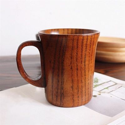 极速Wood Coffee Mug Retro Hand-made Wooden Beer Mug Coffee T