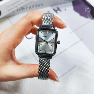 Jo Malone气质简约方糖编织钢带女士腕表