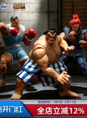 预定 Jada 1/12  可动手办 街头霸王2 豪鬼 拳王拜森 埃德蒙 本田