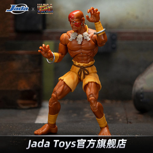 Jada toys 街头霸王2 1/12 达尔西姆 长臂 6寸可动手办 男生礼物