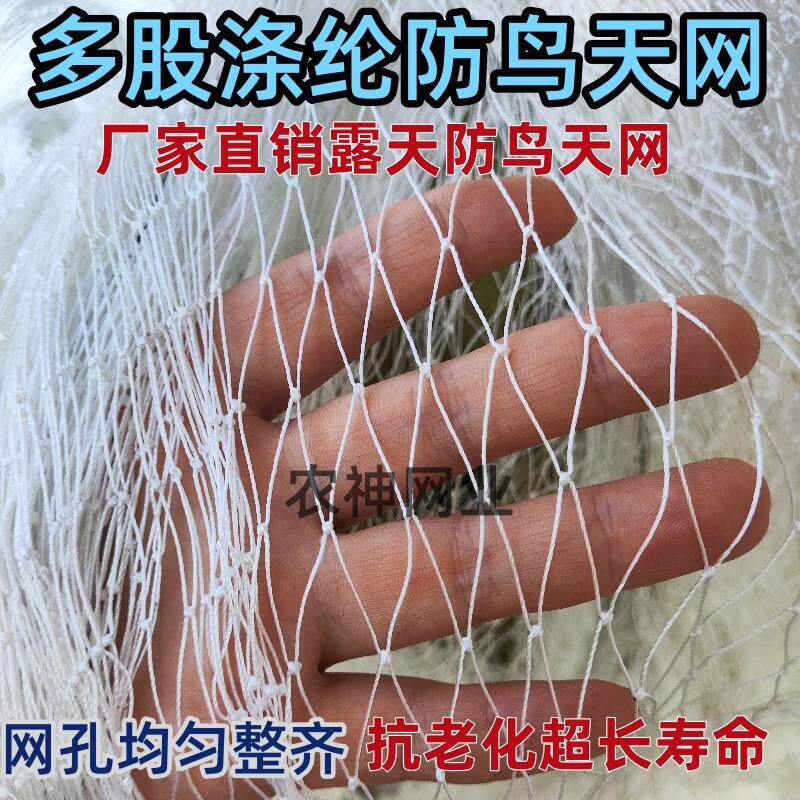 热销多股涤纶防鸟网果园鱼塘农田养殖家用抗老化寿命长支持定制