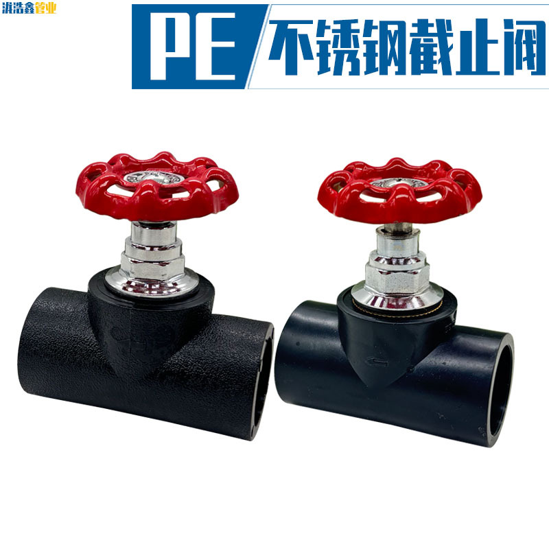 PE截止阀25不锈钢卡簧式阀芯63