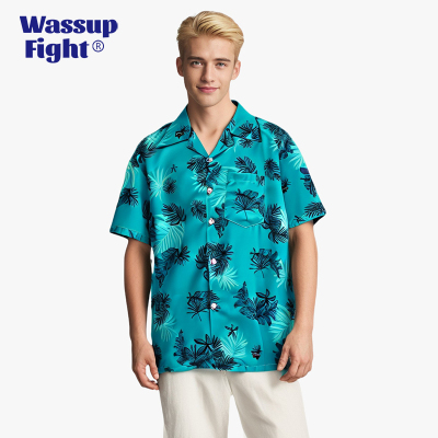 WASSUPFIGHT古巴短袖夏威夷衬衫