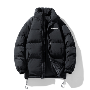 百搭防风立领外套 棉衣男加厚保暖外套男女同款 WASSUP FIGHT秋冬季