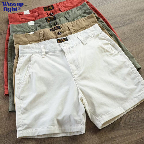 西装短裤2025新款男士美式全棉裤