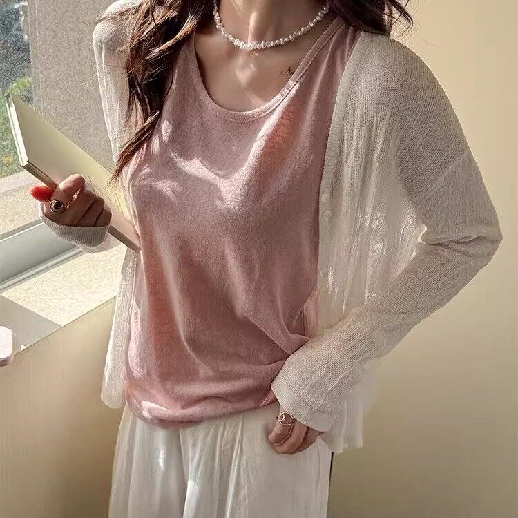 佐梦依压褶纱裙休闲半身裙 / 慵懒风小背心