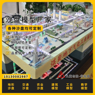 煤炭地下气化工业园区沙盘模型定做煤炭绿色开采演示模型沙盘定制