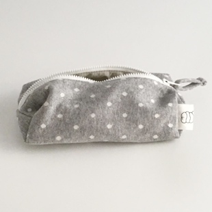 韩系波点笔袋简约高颜值ins风大容量女学生文具收纳袋小众不撞款