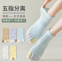 五指袜纯棉防脚气薄款女短袜夏季袜子防臭五趾女袜脚趾棉袜女船袜