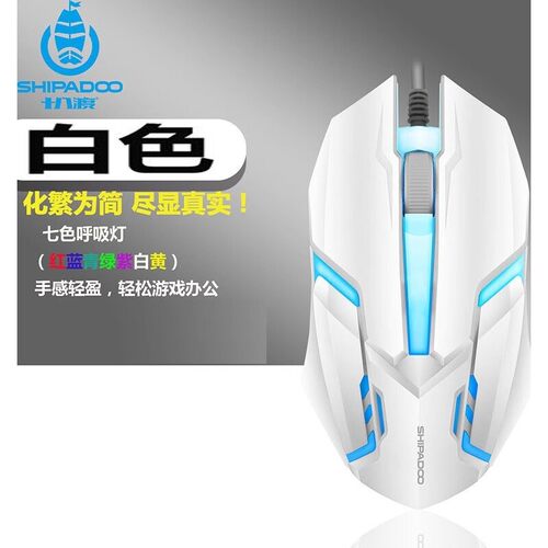 有线光电USB鼠标十八渡3D全新