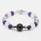 LOREN EYE 白水晶金耀石薰衣草紫水晶紫丁香S925男女手串手链