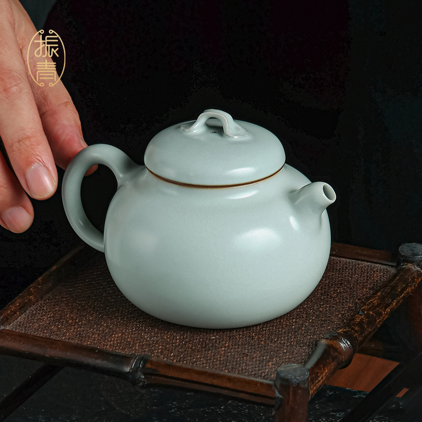 景德镇汝窑茶壶单壶高档茶具陶瓷中式复古如意泡茶壶青瓷高端礼品,餐饮具,茶壶,淘宝优惠券,粉丝福利购,淘宝优惠卷