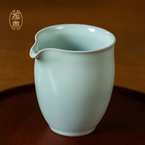 汝窑单个陶瓷开片公道杯