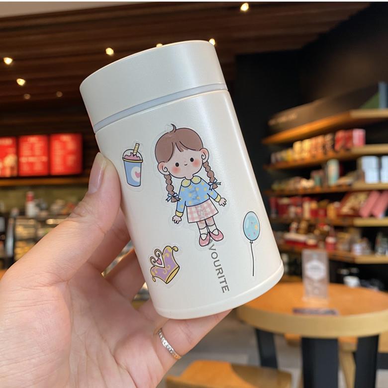 便携迷你保温杯女士小巧可爱焖烧杯磨砂简约水杯学生网红ins杯子