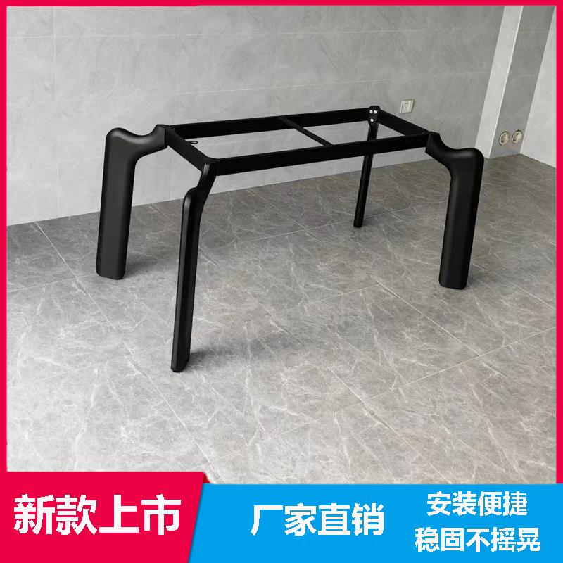 意式岩板餐桌腿支架新款碳素钢大象腿桌架实木大理石桌面支撑脚架