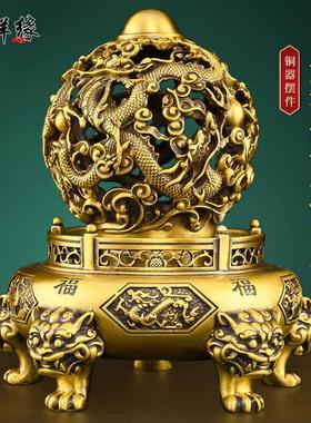 铜九转乾坤青龙鼎客厅办公室家居时来运转招财摆件店铺开业礼品